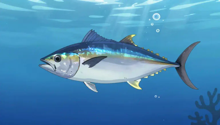 Visual representation of "tuna" - A type of fish that lives in the sea, often eaten by people.