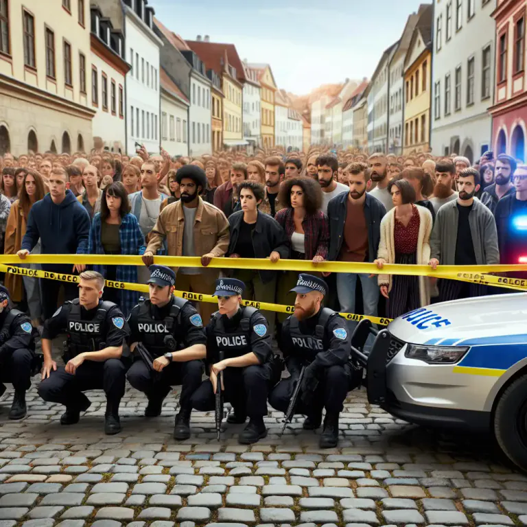 Visual representation of "cordon" - To prevent people from going to a place by putting a line of police, soldiers, etc.