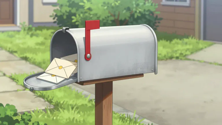 Visual representation of "mailbox" - A box outside your house where letters are delivered