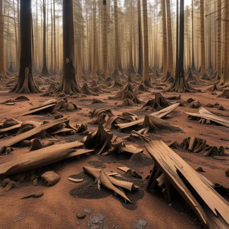 Visual representation of "duff" - Decayed wood used as fuel.