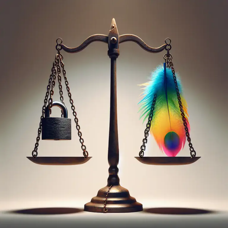 Visual representation of "tension" - A relationship between ideas or qualities with conflicting demands or effects.