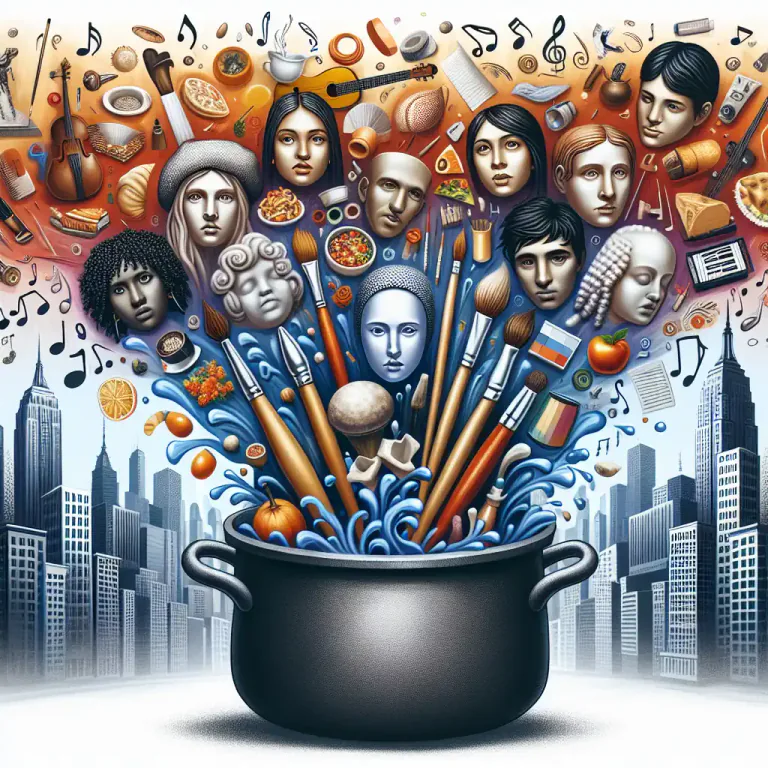 Visual representation of "crucible" - A place or situation where different elements interact to produce something new.