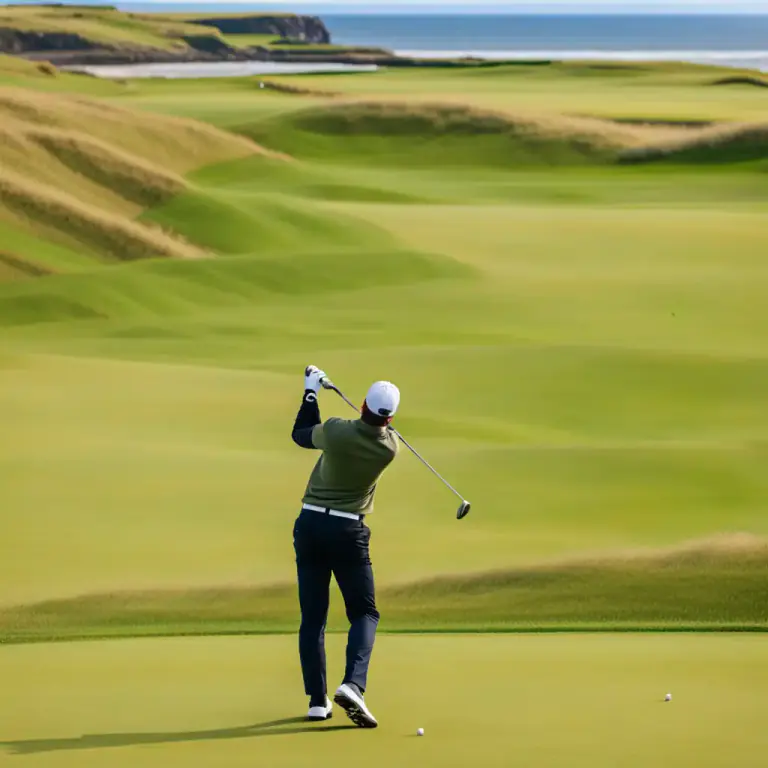 Visual representation of "link" - A setting used in golf.
