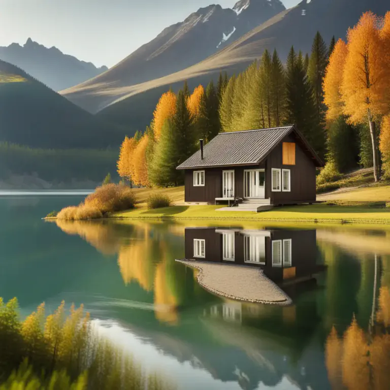 Visual representation of "by water" - Close or next to a body of water