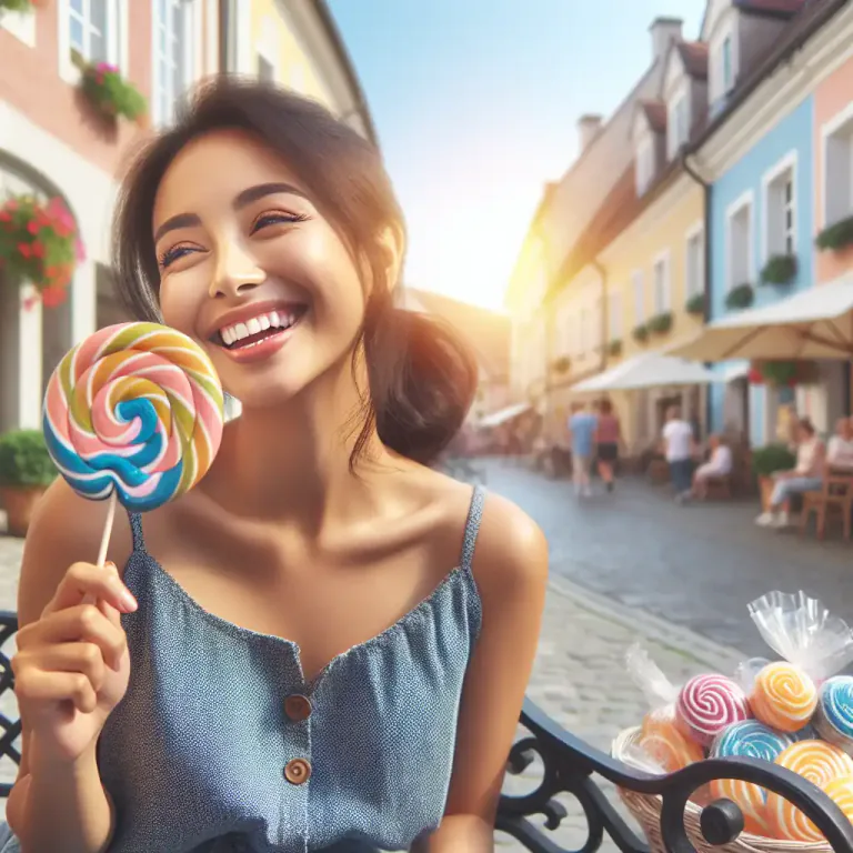 Visual representation of "plum" - A candy or sweet that is flavored with plum