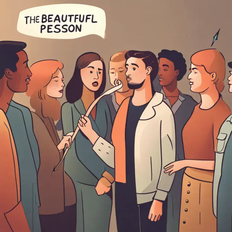 Visual representation of "in question" - The specific thing being discussed or considered