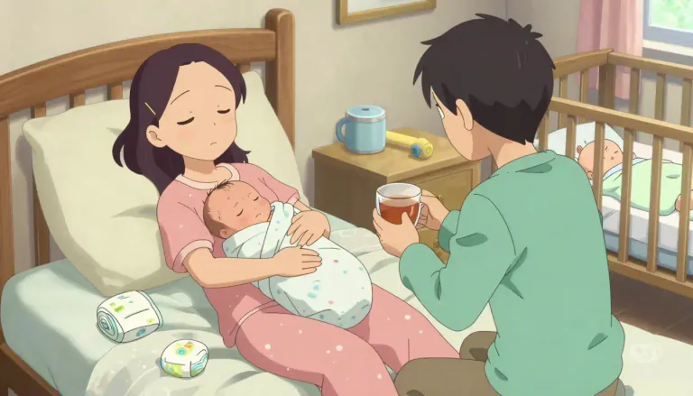 Visual representation of "postnatal" - Things that happen or exist after the birth of a baby