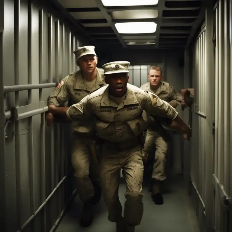 Visual representation of "brig" - A prison or jail on a military or naval ship