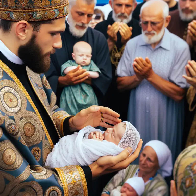 Visual representation of "circumcision" - In religion, a ceremony or ritual during which the foreskin of a male baby is removed, often as a sign of belonging to that religion.