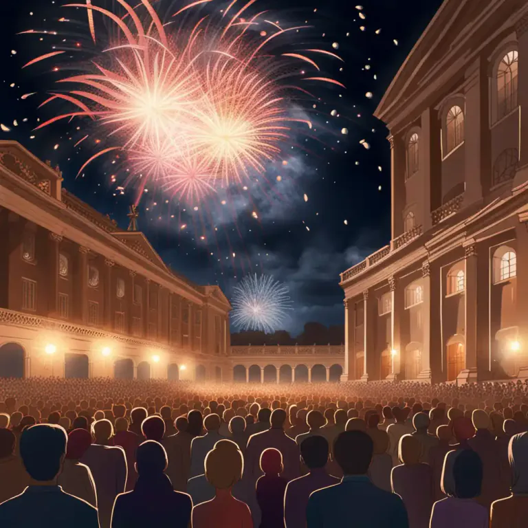 Visual representation of "pyrotechnic" - A firework display