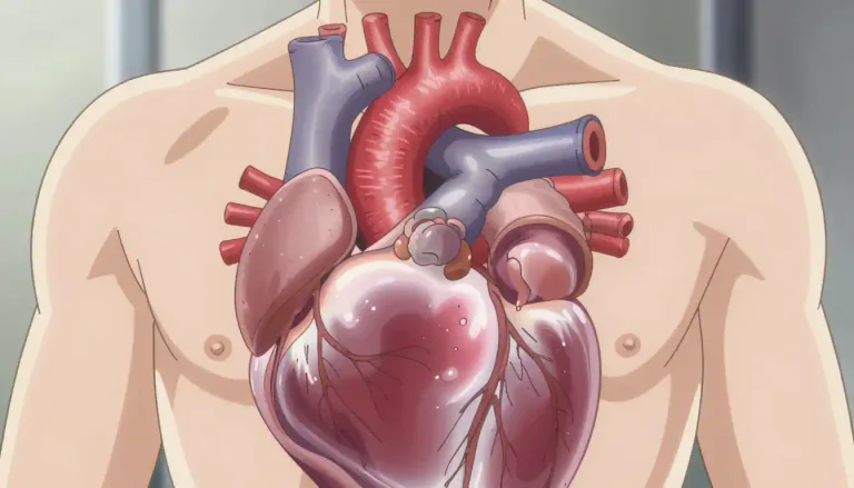 Visual representation of "myxoma" - A myxoma is a type of benign tumor made up of gelatinous tissue, often found in the heart, and can cause blockages or other complications.