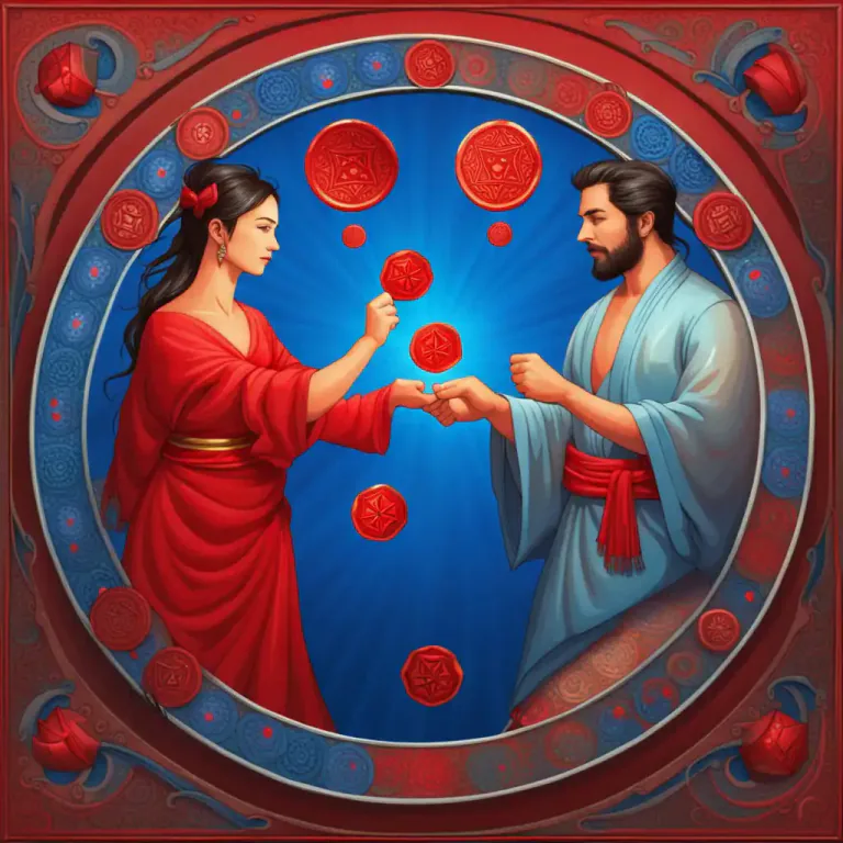 Visual representation of "what goes around comes around" - The good or bad actions a person takes will return to them.