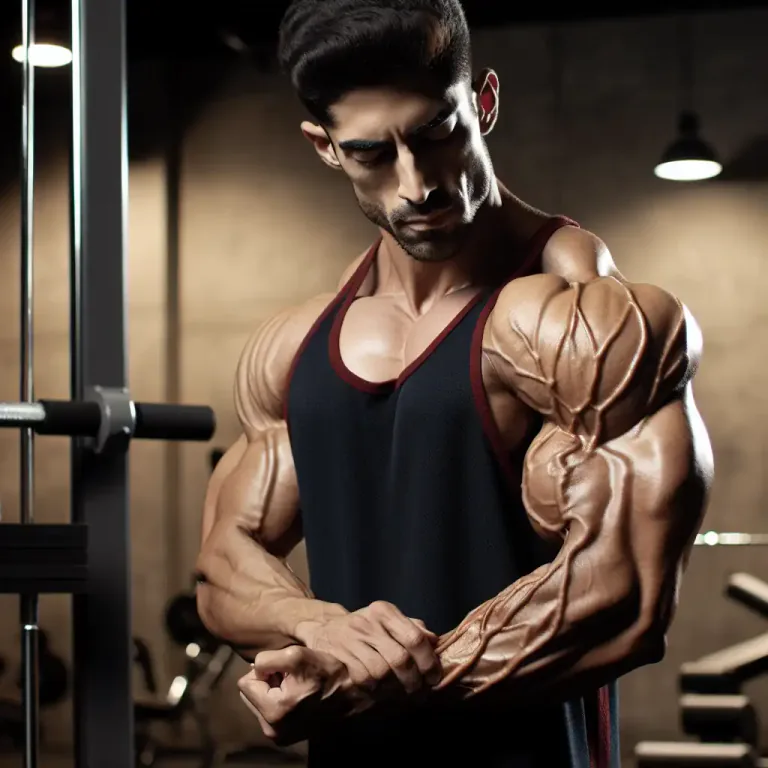 Visual representation of "veinous" - Having a lot of veins that are visible or marked.