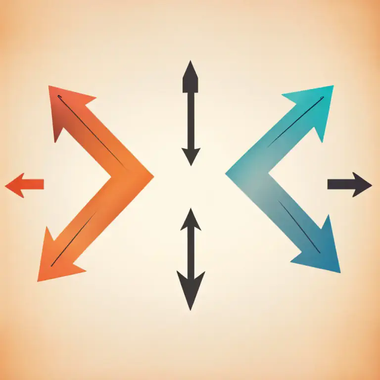 Visual representation of "converse" - opposite or reversed from a previously known thing