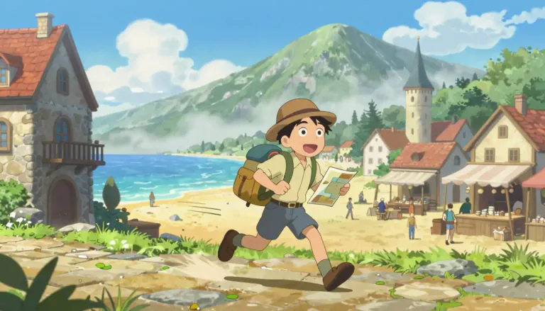 Visual representation of "gadabout" - A person who moves here and there for fun