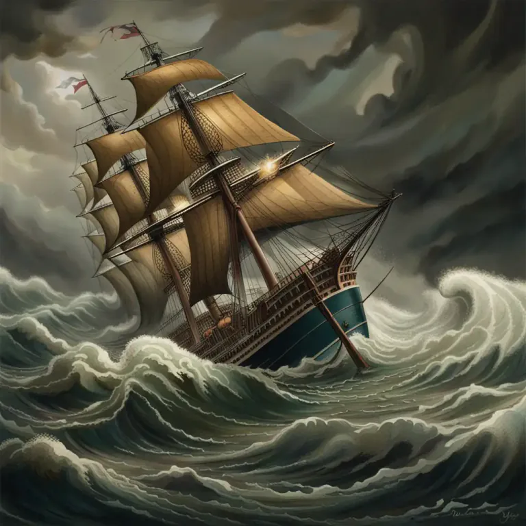 Visual representation of "afoul" - To be caught or entangled