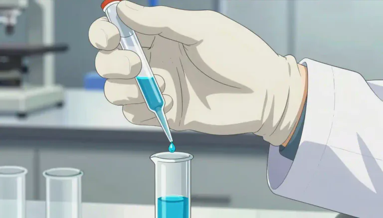 Visual representation of "pipette" - A small tube which is used to move small amounts of liquid from one place to another