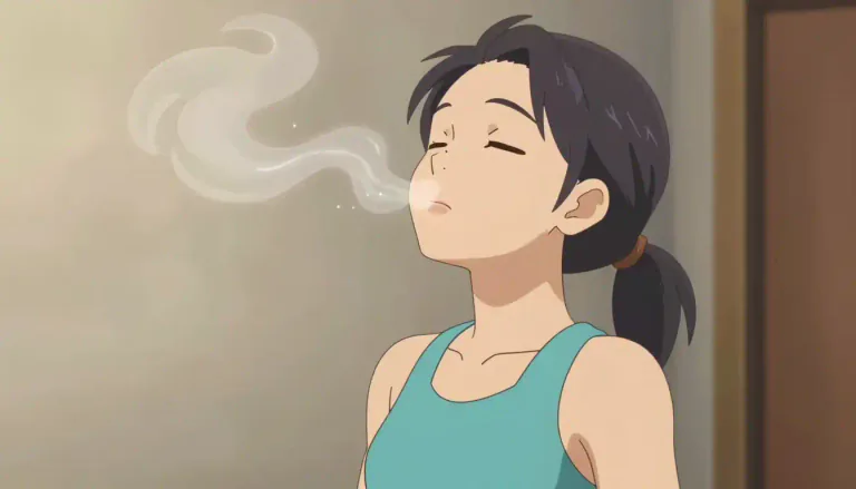 Visual representation of "inhalation" - The act of taking in breath.