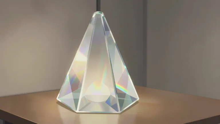 Visual representation of "prismatic" - Shaped like a prism.