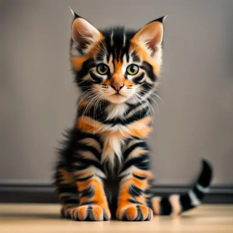 Visual representation of "tigerish" - Having markings or colours similar to a tiger.