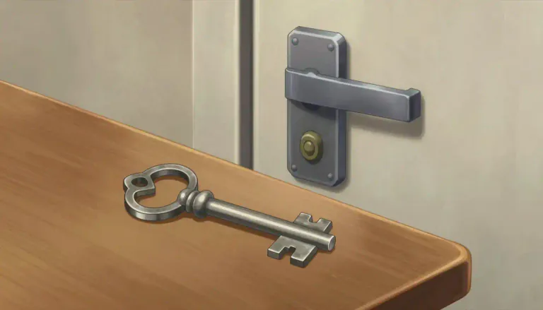 Visual representation of "key" - A device used to unlock a lock