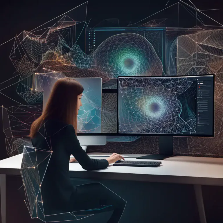 Visual representation of "geometry" - The way that objects, lines, and points move and relate in space