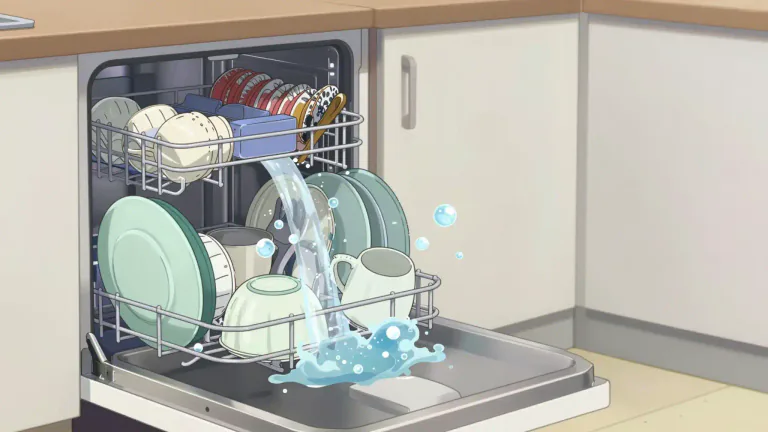Visual representation of "dishwasher" - A machine that cleans dishes and utensils