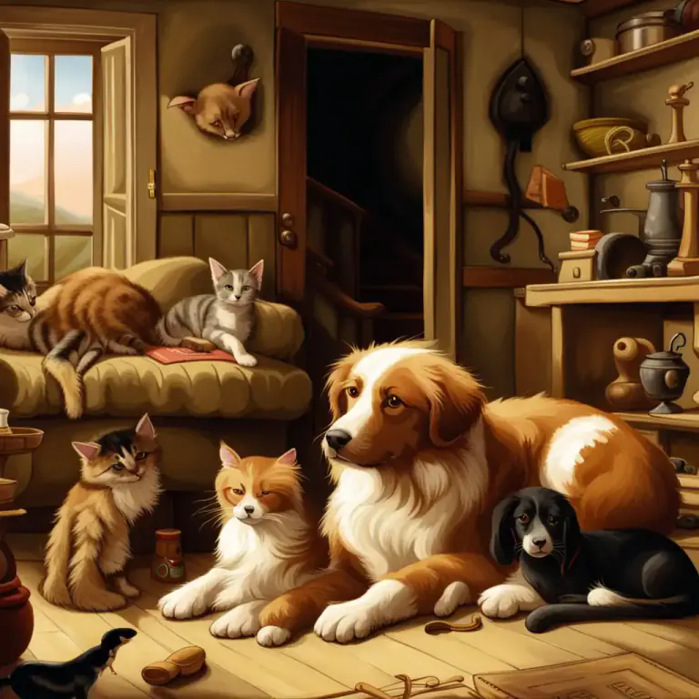 Visual representation of "domestic" - An animal that has been tamed and kept as a pet or on a farm.