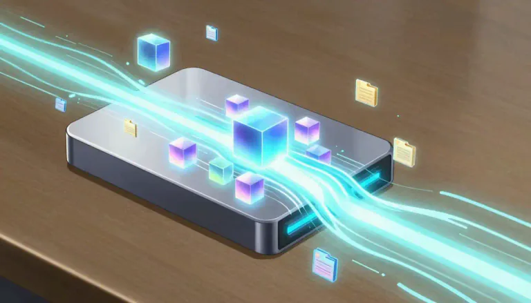 Visual representation of "terabyte" - A unit of digital information storage that is equal to 1,024 gigabytes.