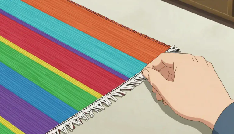 Visual representation of "selvedge" - The edge of a piece of fabric which is finished to prevent it from unraveling.