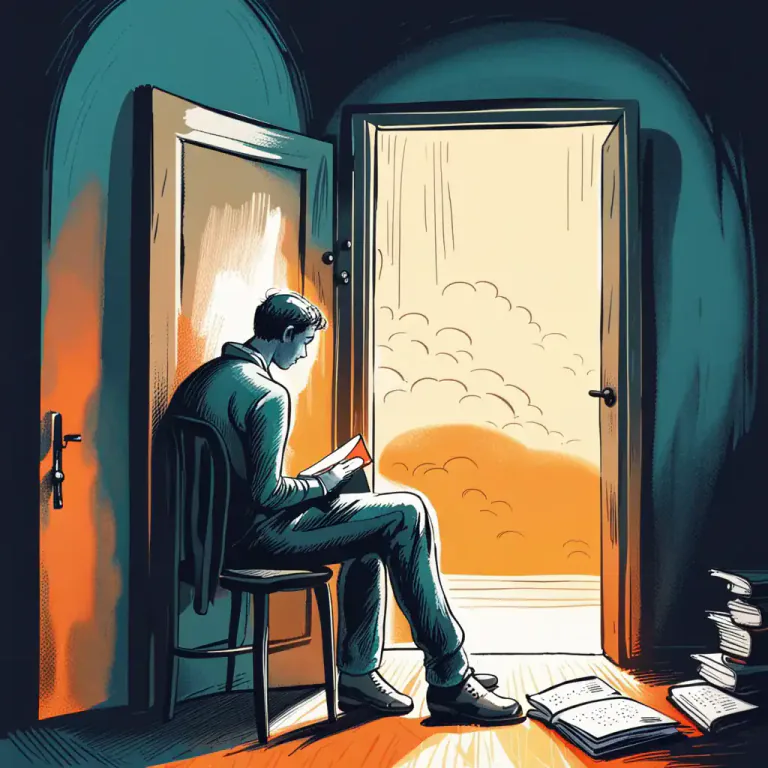 Visual representation of "dwell on" - To think, speak, or write at length about a particular point or topic