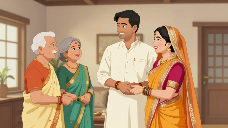 Visual representation of "bahu" - In certain South Asian cultures, mostly Indian, 'bahu' is the term used to refer to a daughter-in-law.