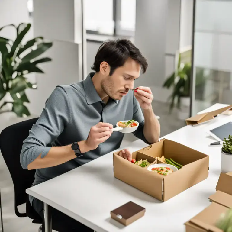 Visual representation of "lunch" - to eat a meal in the middle of the day