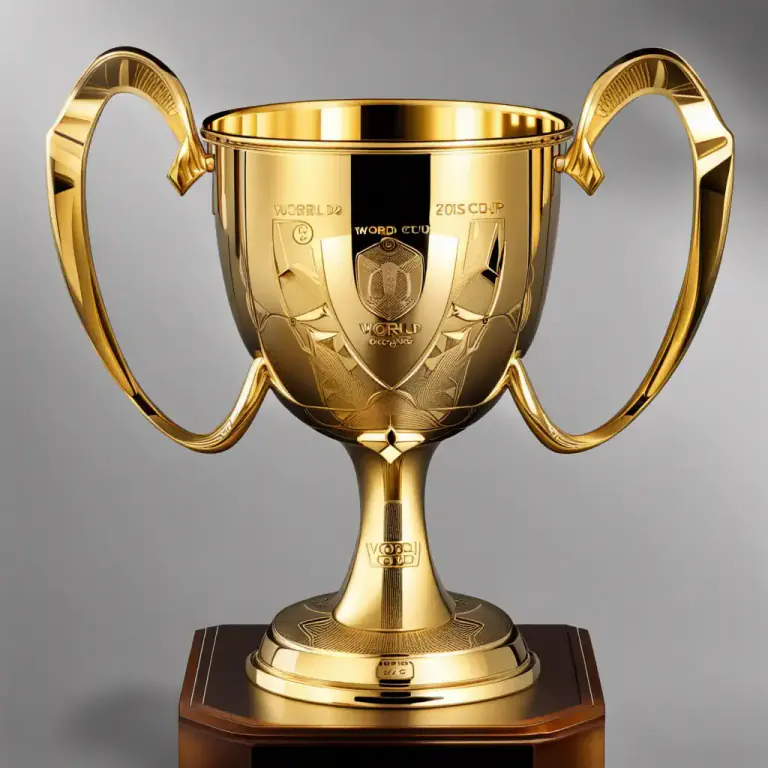 Visual representation of "cup" - A trophy in the form of a cup with two handles, usually made of silver or gold, awarded as a prize in a contest.