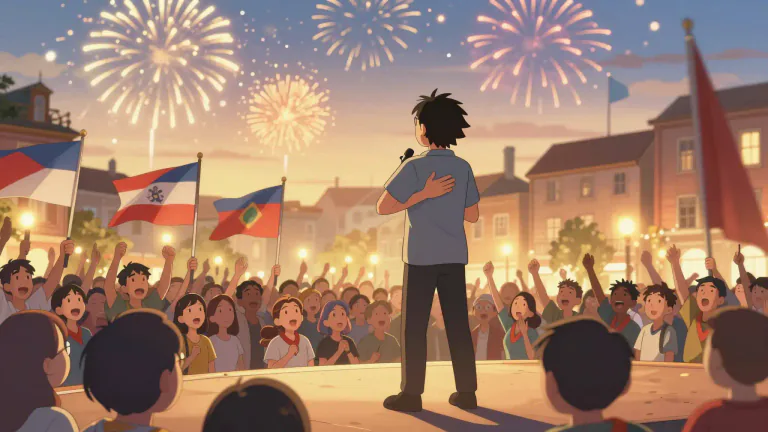 Visual representation of "patriotic" - feeling, showing, or expressing love for one's country
