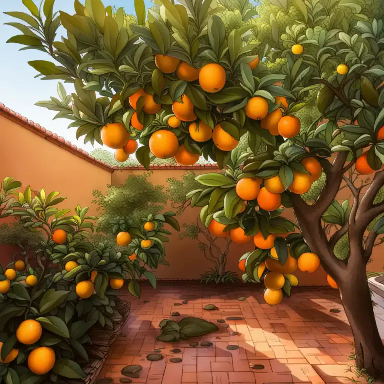 Visual representation of "orange" - A tree of the genus Citrus, which produces this fruit.