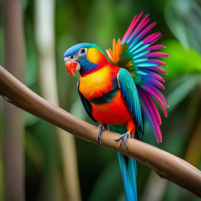 Visual representation of "chat" - A small songbird of a chiefly tropical family that typically has colorful plumage