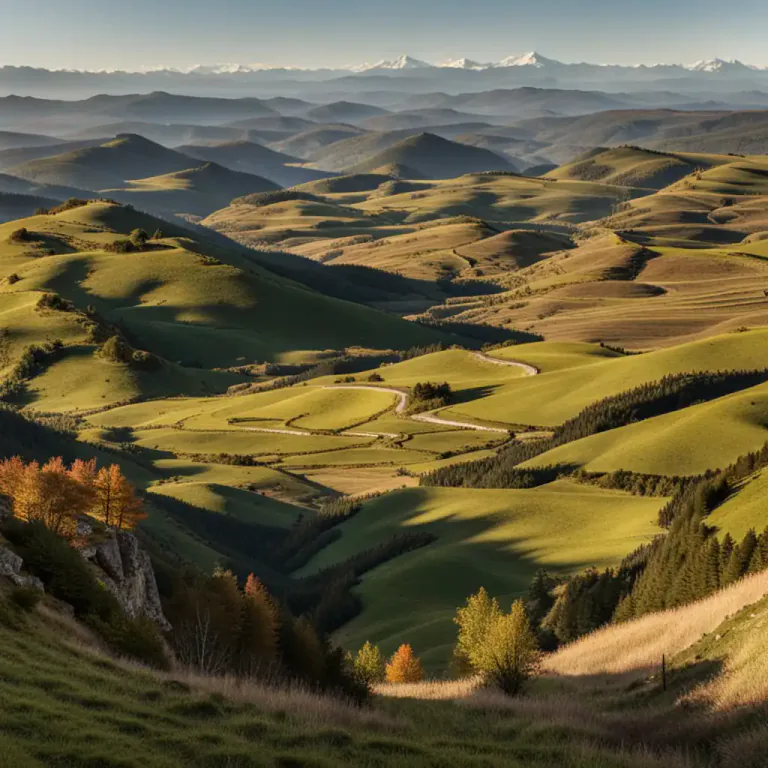 Visual representation of "mountainous" - Having many mountains.