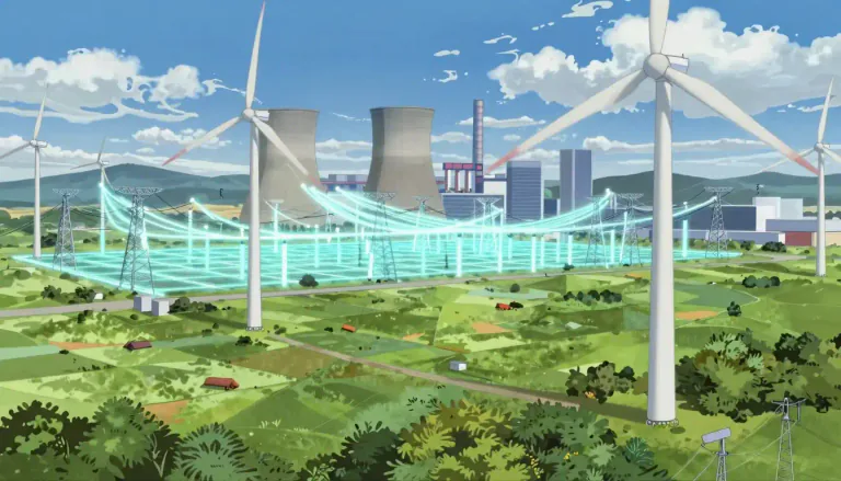 Visual representation of "megawatt" - A megawatt is a unit of power equal to one million watts, used to measure the output of power plants or the energy consumption of large electrical systems.