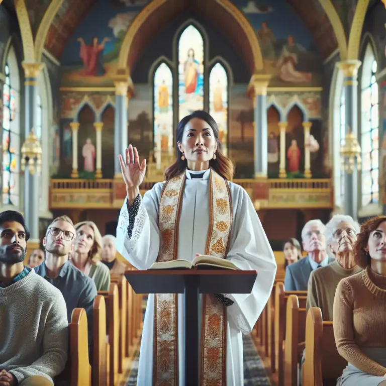Visual representation of "sacerdotal" - Having the qualities, character or function of a priest
