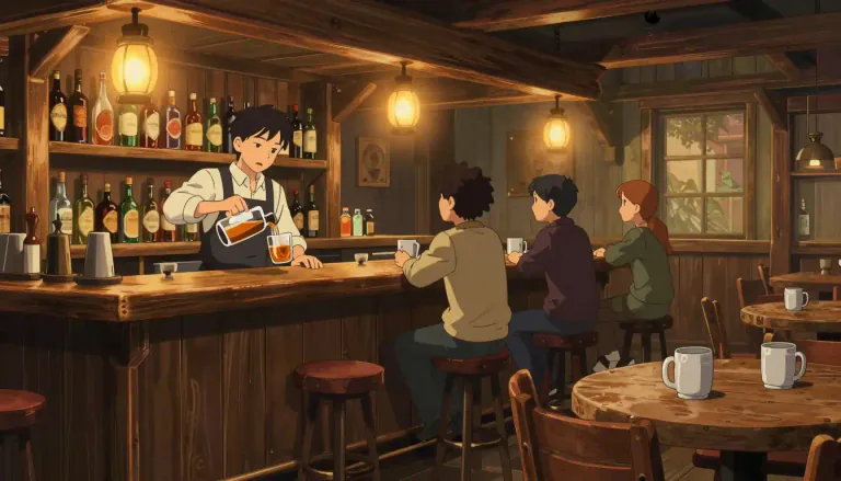 Visual representation of "saloon" - A place where alcoholic drinks are sold and drunk