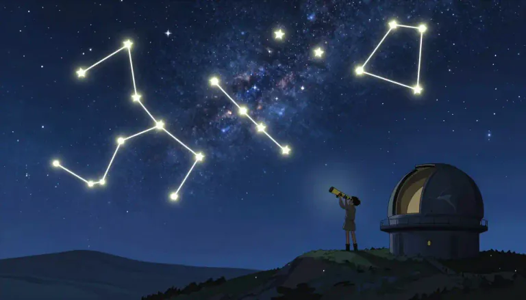 Visual representation of "sidereal" - Relating to stars or constellations.