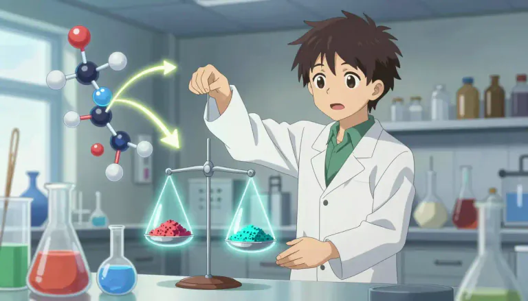 Visual representation of "stoichiometry" - Stoichiometry is the calculation of the quantities of substances that undergo chemical reactions.