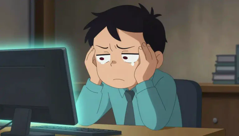 Visual representation of "eyestrain" - Discomfort in the eyes that can result from high visual demands on the eyes, leading to symptoms such as dryness, blurred vision, and headaches.