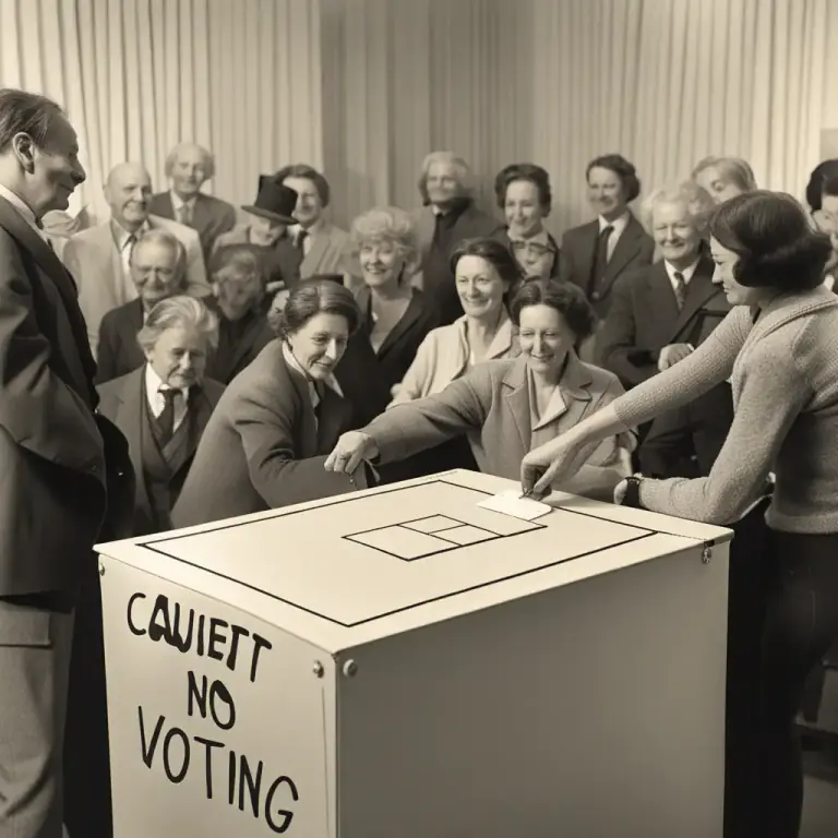 Visual representation of "vote out of" - To make a decision not to join or participate in something by voting.