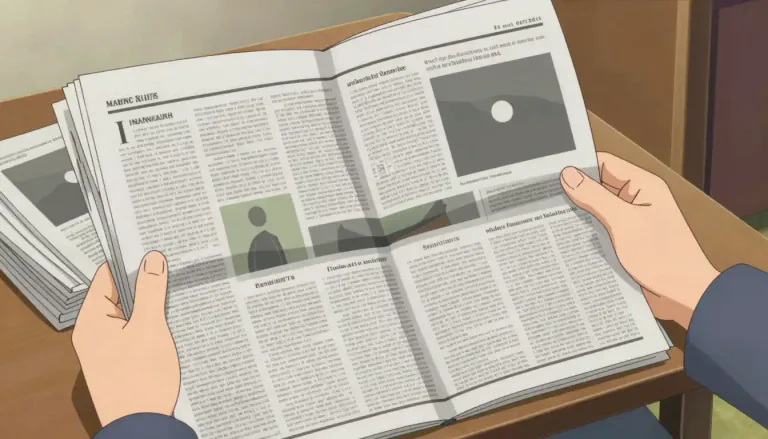 Visual representation of "newspaper" - A printed publication that comes out regularly and contains news, articles, and advertisements.