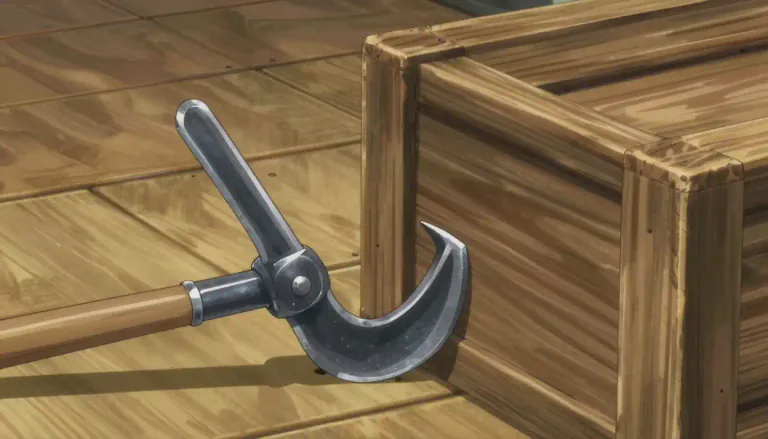 Visual representation of "crowbar" - A heavy bar with a hooked end, used for prying or lifting heavy objects.