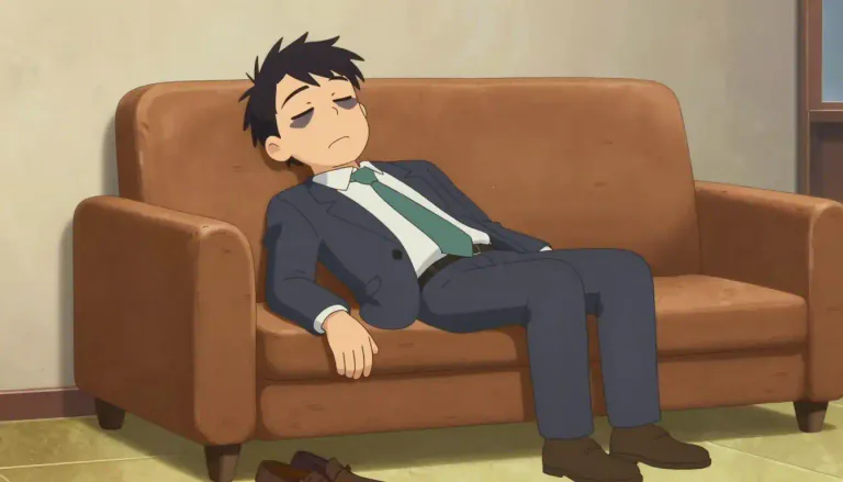 Visual representation of "bushed" - Very tired or worn out