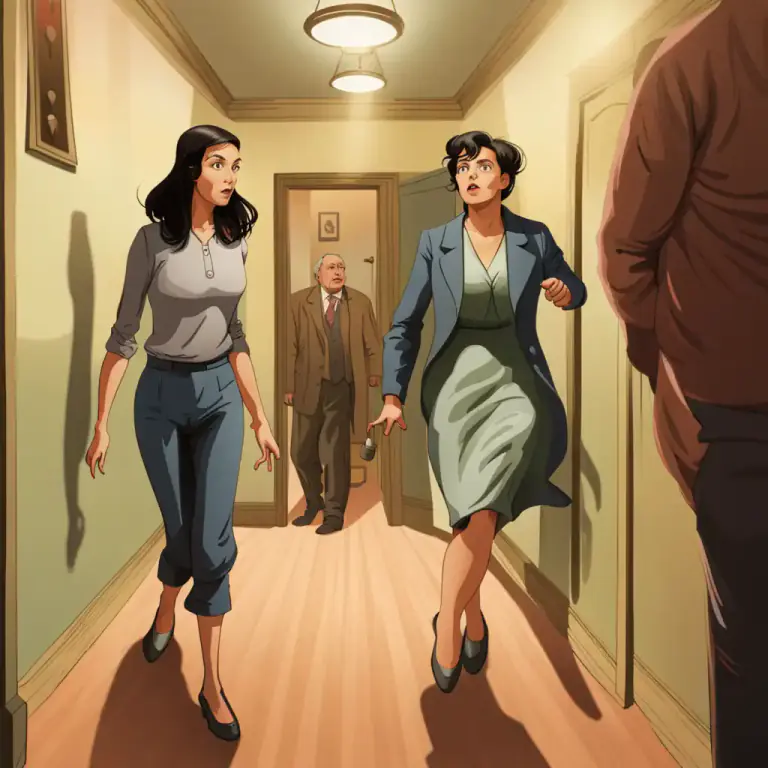 Visual representation of "walk into" - to become involved in a situation without intending to