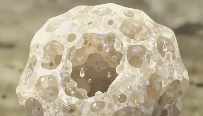 Visual representation of "zeolite" - Zeolite is a type of mineral that can absorb and hold water within its structure.